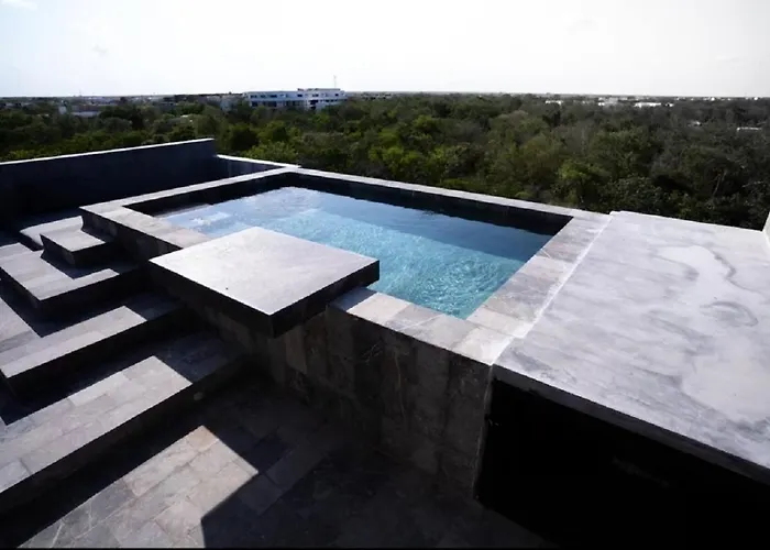 Luxury 4 Bedroom In Aldea Zama Near And Downtown With Private Pool Jacuzzi And Sauna Villa